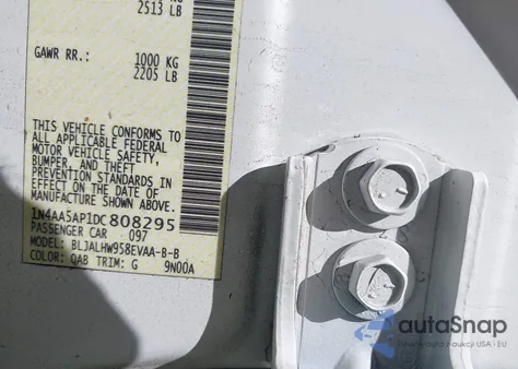 2013 Nissan Maxima 3.5 Sv из США, поврежденный, VIN 1N4AA5AP1DC808295